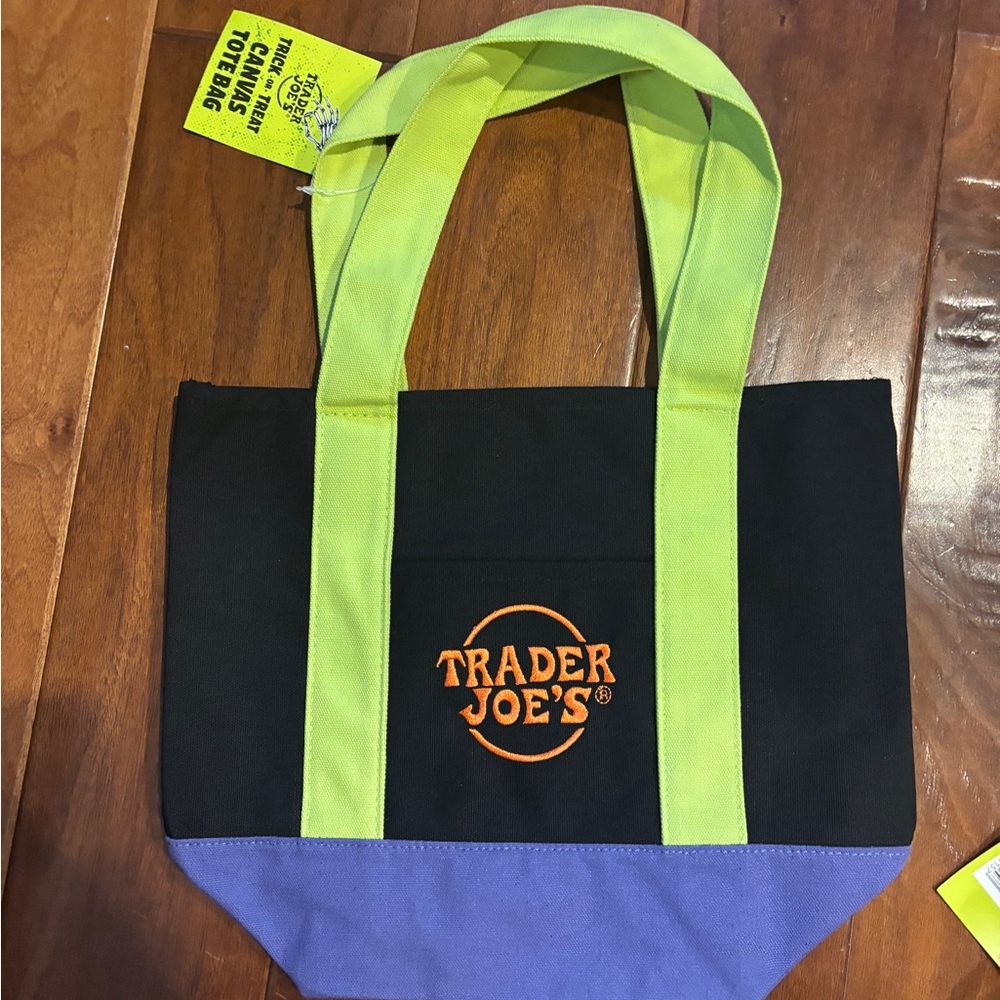 Trader Joe’s Halloween Black and Purple Tote Bag